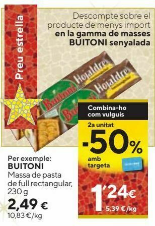 Caprabo Masa de hojaldre buitoni oferta