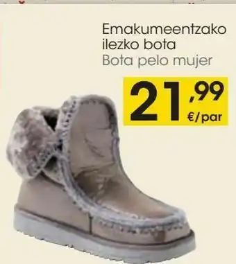 Eroski Bota pelo mujer oferta