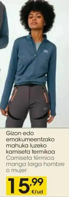 Camiseta térmica manga larga hombre o mujer