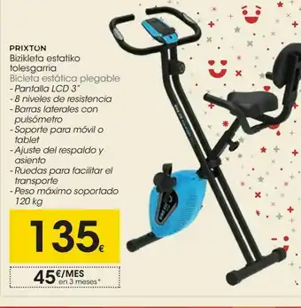 Eroski Prixton bicicleta estática plegable oferta