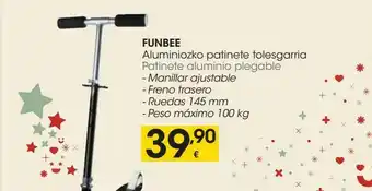 Eroski Funbee patinete aluminio plegable oferta