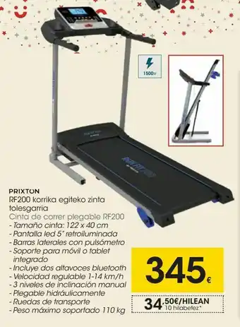 Eroski Prixton cinta de correr plegable rf200 oferta