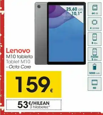 Eroski Lenovo tablet m10 oferta