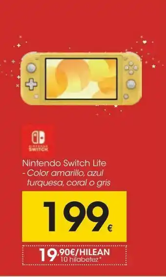 Eroski Nintendo switch lite oferta