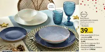 Eroski Bidasoa vajilla porcelana blue moon (18 piezas) oferta