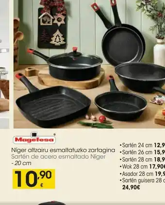 Eroski Magefesa sartén de acero esmaltado níger (20cm) oferta