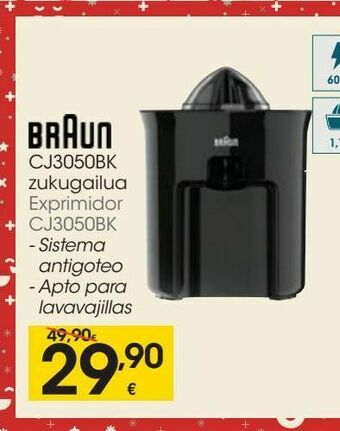 Eroski Braun exprimidor cj3050bk oferta