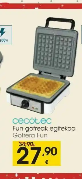 Eroski Cecotec gofrera fun oferta