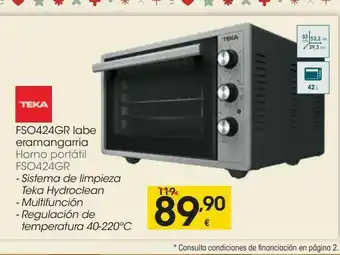 Eroski Teka horno portátil fso424gr oferta