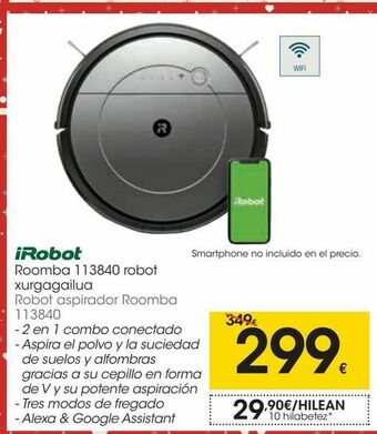 Eroski Irobot robot aspirador roomba 113840 oferta
