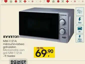 Eroski Infiniton microondas con gril mw-1121a oferta