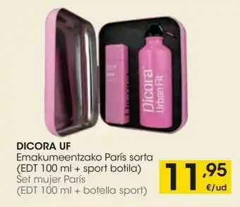 Eroski Dicora uf set mujer parís (edt 100ml + botella sport) oferta