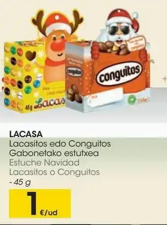 Eroski Lacasa estuche navidad lacasitos o conguitos 45g oferta
