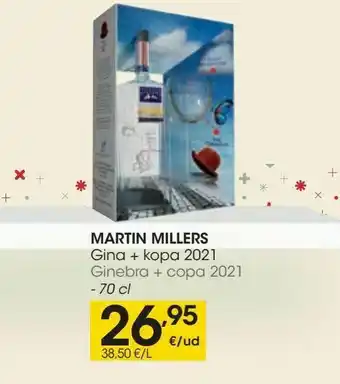 Eroski Martin millers ginebra + copa 2021 75cl oferta