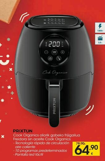 Eroski Prixton freidora sin aceite cook organics oferta