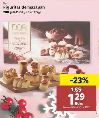 Lidl Figurita de mazapan dor oferta