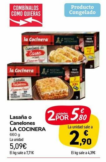 Carrefour Market Lasaña o canelones la cocinera oferta