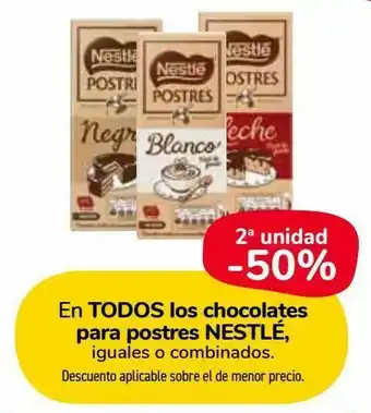 Carrefour Market En todos los chocolates para postres nestlé, iguales o combinados oferta