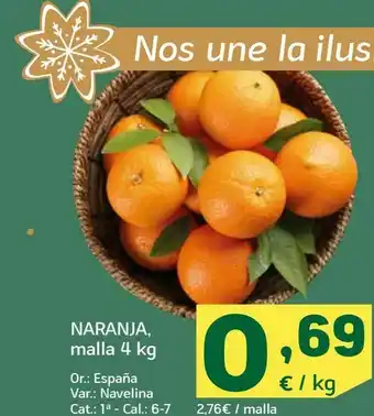 HiperDino Naranjas malla 4 kg oferta