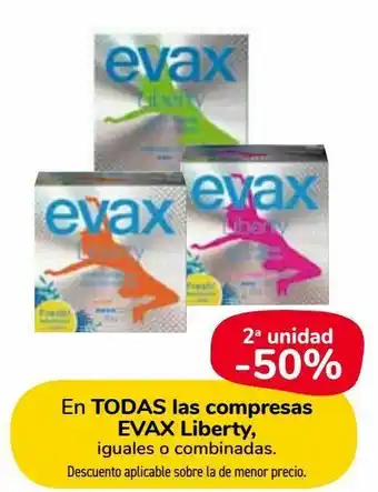 Carrefour Market En todas las compresas evax liberty oferta