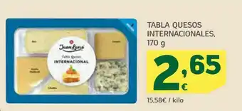 HiperDino Tabla quesos internacionales 170 g oferta