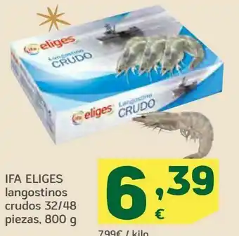 HiperDino Langostinos crudos 32/48 piezas, 800 g ifa eliges oferta