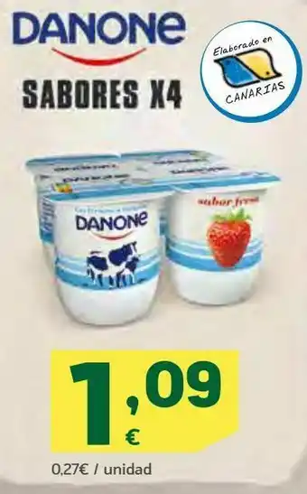 HiperDino Yogur danone sabores x 4 oferta