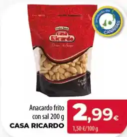 Spar Tenerife CASA RICARDO Anacardo frito con sal oferta