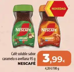 Spar Tenerife NESCAFÉ Café soluble sabor caramelo o avellana oferta