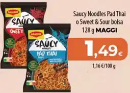 Spar Tenerife MAGGI Saucy Noodles Pad Thai o Sweet & Sour bolsa oferta