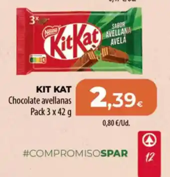 Spar Tenerife KIT KAT Chocolate avellanas oferta