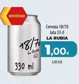 Spar Tenerife LA RUBIA Cerveza 18/70 oferta