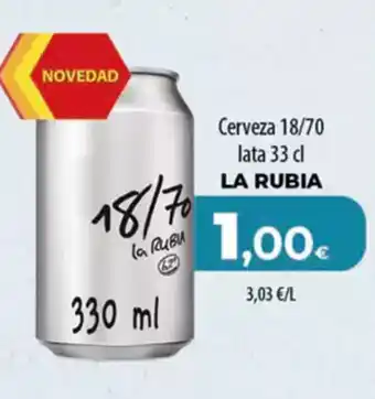 Spar Tenerife LA RUBIA Cerveza 18/70 oferta