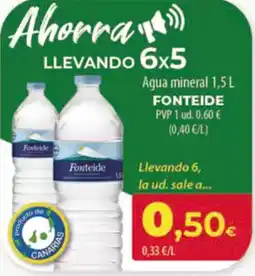 Spar Tenerife FONTEIDE Agua mineral oferta
