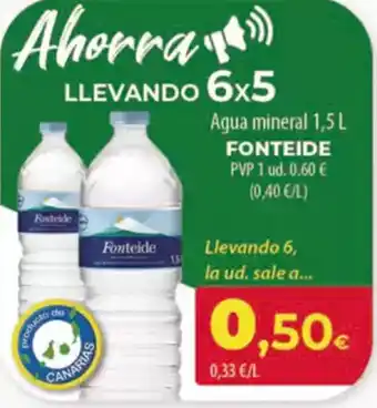 Spar Tenerife FONTEIDE Agua mineral oferta