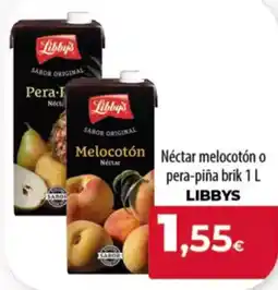 Spar Tenerife LIBBYS Melocotón Néctar melocotón o pera-piña oferta