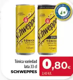 Spar Tenerife SCHWEPPES Tónica variedad oferta