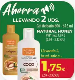 Spar Tenerife NATURAL HONEY Gel de baño oferta