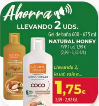 Spar Tenerife NATURAL HONEY Gel de baño oferta