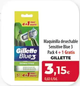 Spar Tenerife GILLETTEv Maquinilla desechable Sensitive Blue 3 Pack 4+1 Gratis oferta