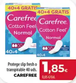 Spar Tenerife CAREFREE Protege slip fresh o transpirable 40 uds. oferta