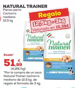 Kiwoko NATURAL TRAINER Pienso perro Cachorro mediano oferta
