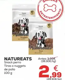 Kiwoko NATUREATS Snack perro Tiras o nuggets de pollo oferta