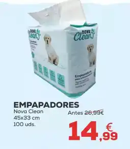 Kiwoko NOVA CLEAN Empapadores 45x33 cm 100 uds. oferta