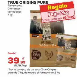 Kiwoko TRUE ORIGINS PURE Pienso gato Diferentes oferta