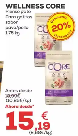 Kiwoko WELLNESS CORE Pienso gato Para gatitos sabor pavo/pollo oferta