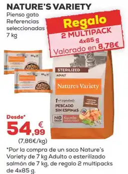 Kiwoko NATURE'S VARIETY Pienso gato Referencias seleccionadas oferta