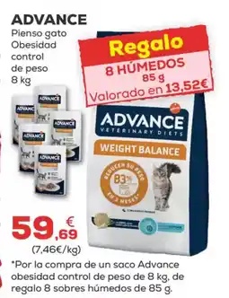Kiwoko ADVANCE Pienso gato Obesidad control de peso oferta