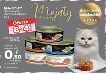 Kiwoko MAJESTY Húmedo gato Diferentes sabores oferta