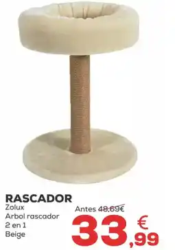 Kiwoko RASCADOR Zolux Arbol rascador 2 en 1 Beige oferta